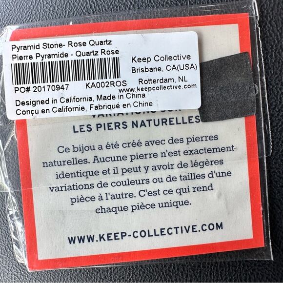Keep Collective Charm Quartz Pyramid New - Picture 2 of 3